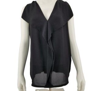Ann Taylor Loft Black Blouse Top Size M (A287)